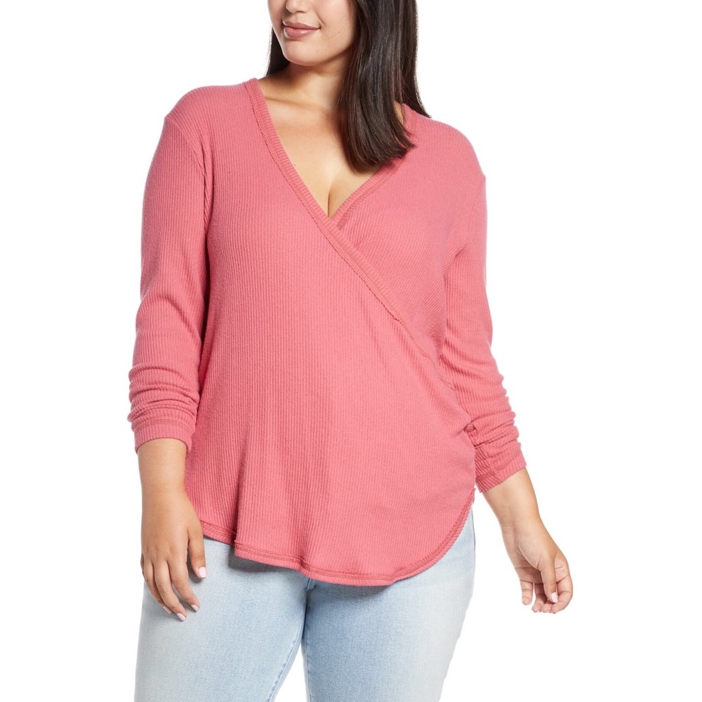 Caslon Rib Crossover Top